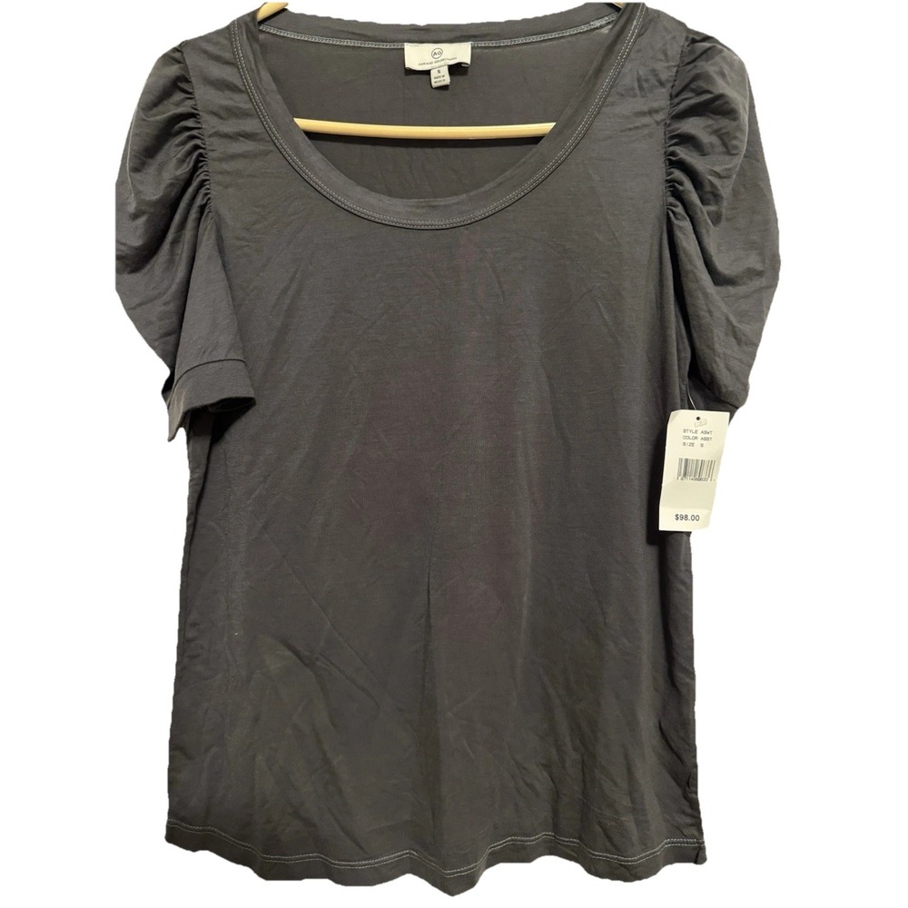 Women's NWT Adriano Goldschmied Gray Short Sleeve Shirt‎ Size Small
